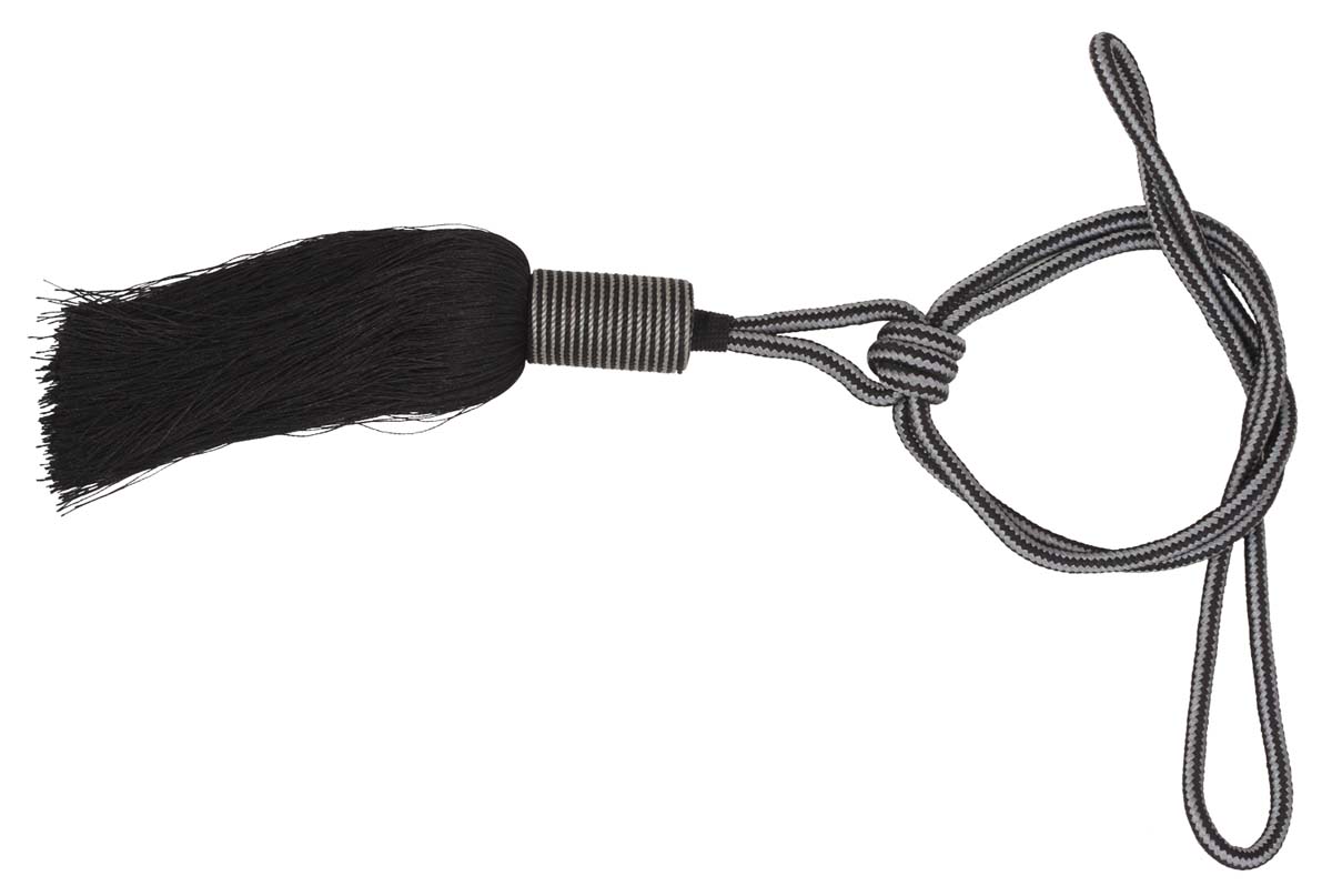 Curtain Tie Backs with Tassels - Black & Gray Color - Rayon Cord-Style Drapery Holdbacks with Braided Thread Bead - Home Decor Furnishings & Supplies - Buy in Bulk Wholesale